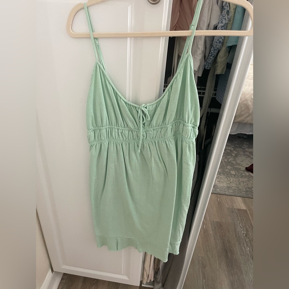 Green mini dress